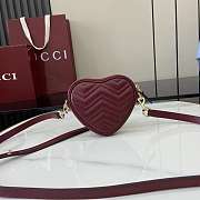 GUCCI | GG Marmont mini bag in Rosso Ancora red leather - 6