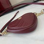 GUCCI | GG Marmont mini bag in Rosso Ancora red leather - 5