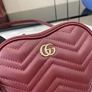 GUCCI | GG Marmont mini bag in Rosso Ancora red leather - 2