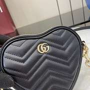 GUCCI | GG Marmont mini bag in Black leather - 3