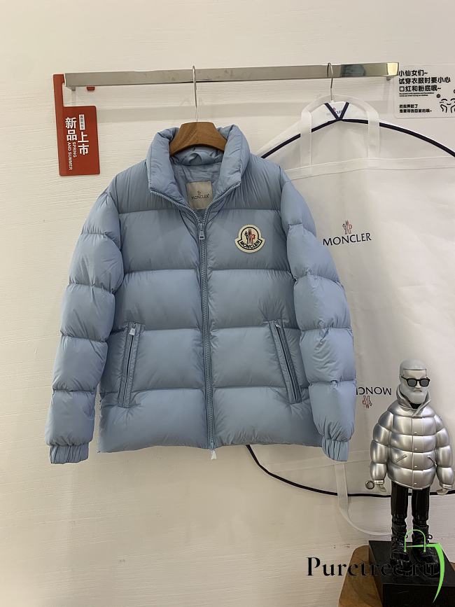 MONCLER | CITALA Short Down Jacket with Nylon Lining and Stand-Collar Quilted In Blue - 1