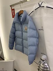 MONCLER | CITALA Short Down Jacket with Nylon Lining and Stand-Collar Quilted In Blue - 5