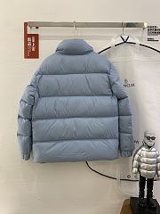 MONCLER | CITALA Short Down Jacket with Nylon Lining and Stand-Collar Quilted In Blue - 3