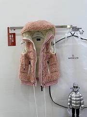 MONCLER | Classic Teddy Hooded Casual Down Vest In Pink - 5