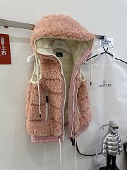 MONCLER | Classic Teddy Hooded Casual Down Vest In Pink - 4