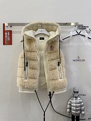 MONCLER | Classic Teddy Hooded Casual Down Vest In Beige - 5