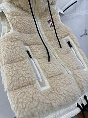 MONCLER | Classic Teddy Hooded Casual Down Vest In Beige - 4