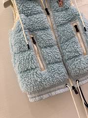MONCLER | Classic Teddy Hooded Casual Down Vest In Blue - 6