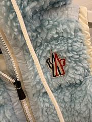 MONCLER | Classic Teddy Hooded Casual Down Vest In Blue - 4