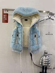 MONCLER | Classic Teddy Hooded Casual Down Vest In Blue - 3