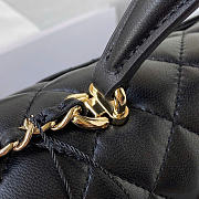 CHANEL | Mini Flap Bag With Top Handle (Black) - 6
