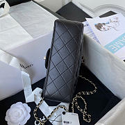 CHANEL | Mini Flap Bag With Top Handle (Black) - 5