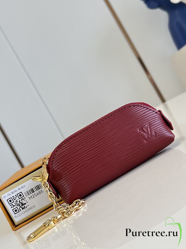 LOUIS VUTTON | Cosmetic Lipstick Pouch In Dark Red - 1
