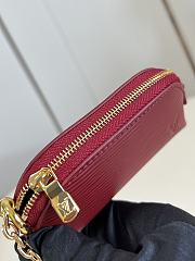 LOUIS VUTTON | Cosmetic Lipstick Pouch In Dark Red - 4