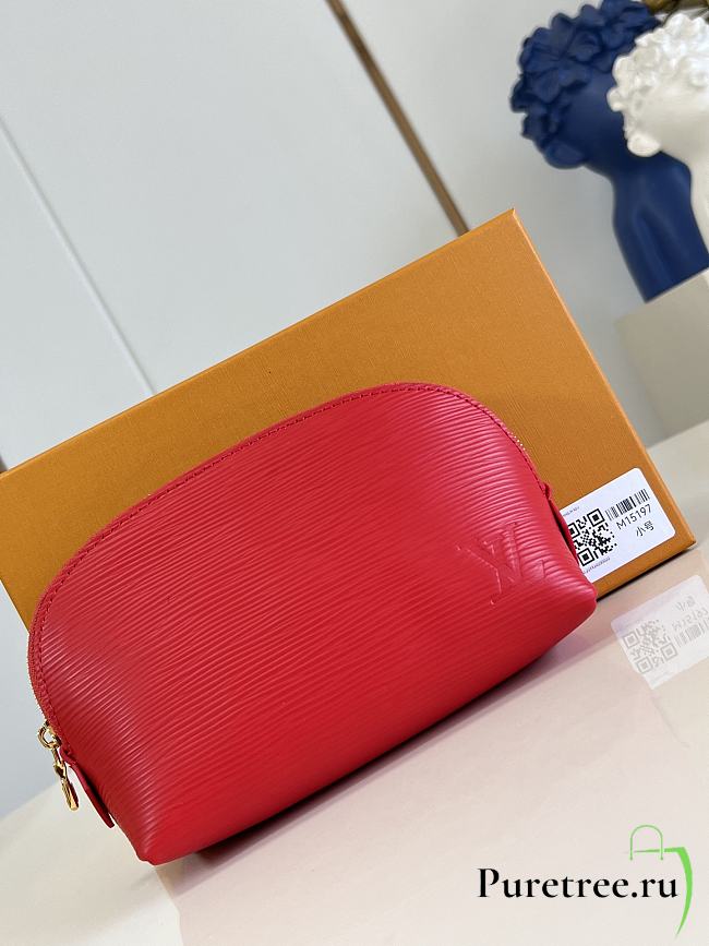 LOUIS VUITTON | Cosmetic Pouch PM Rouge Louis - 1
