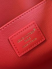 LOUIS VUITTON | Cosmetic Pouch MM Rouge Louis - 5