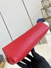 LOUIS VUITTON | Cosmetic Pouch MM Rouge Louis - 4