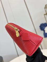LOUIS VUITTON | Cosmetic Pouch MM Rouge Louis - 3