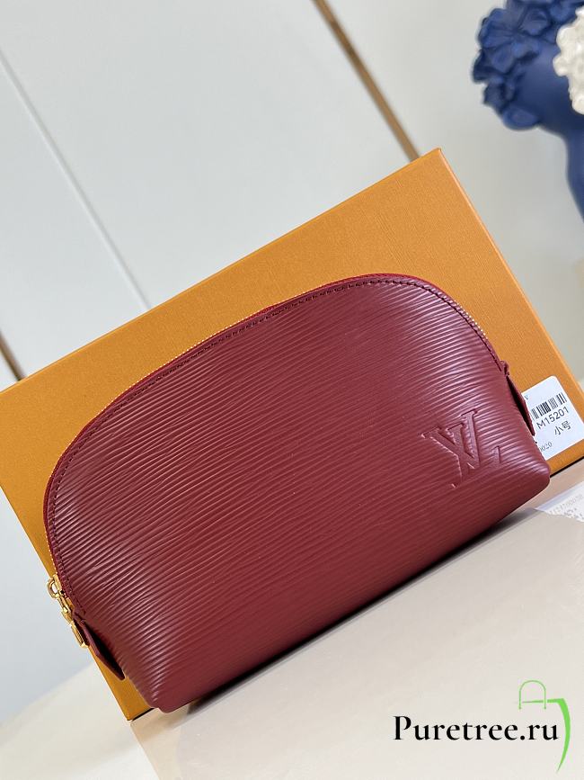 LOUIS VUITTON | Cosmetic Pouch PM Dark Red - 1