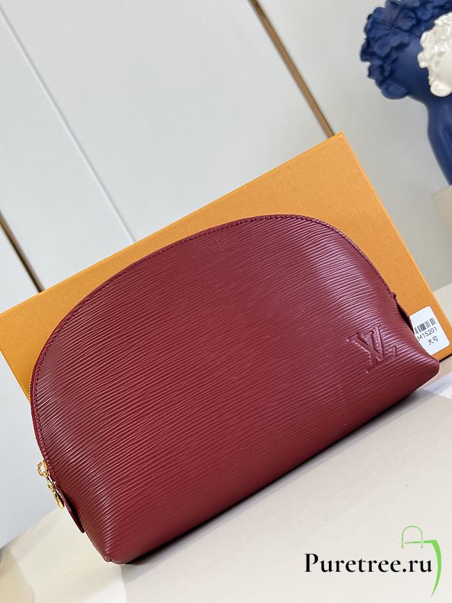 LOUIS VUITTON | Cosmetic Pouch MM Dark Red - 1