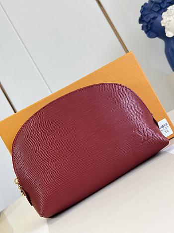 LOUIS VUITTON | Cosmetic Pouch MM Dark Red