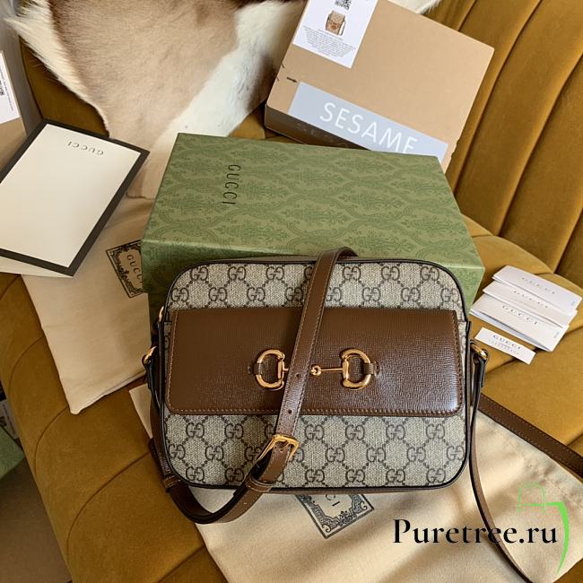 GUCCI | Gucci 1955 Horsebit Shoulder Bag In Brown - 1