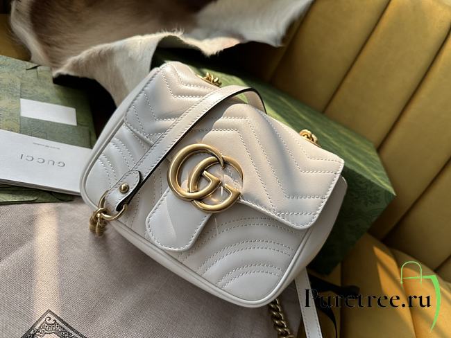 GUCCI | GG Marmont Mini Shoulder Bag White - 1