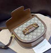 GUCCI | Mini Horsebit 1955 Shoulder Bag Brown  - 3
