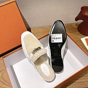 HERMES | H-House Wool Mules with Classic Kelly Buckle White - 5