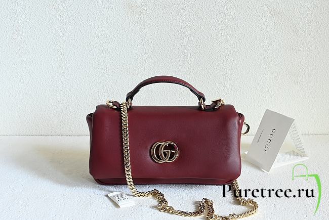 GUCCI | GG Milano small top handle bag In Burgundy - 1