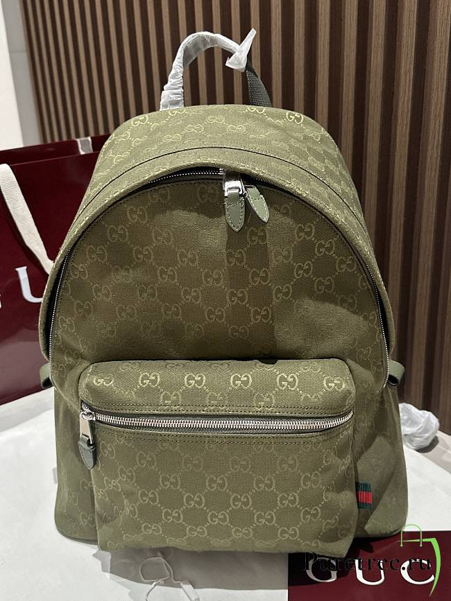 GUCCI | GG canvas medium backpack in green - 1