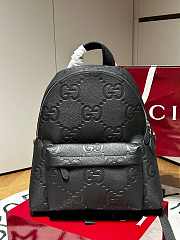 GUCCI | GG jumbo medium backpack in black GG leather - 1