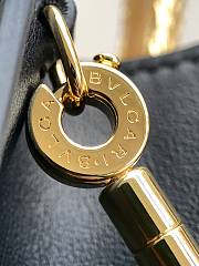BVLGARI | Serpentine mini tote bag in black Metropolitan calf leather - 6