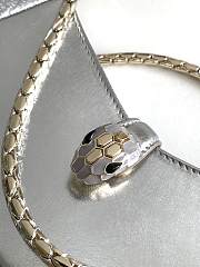 BVLGARI | Silver Calf leather Serpenti Baia Shoulder Bag - 6