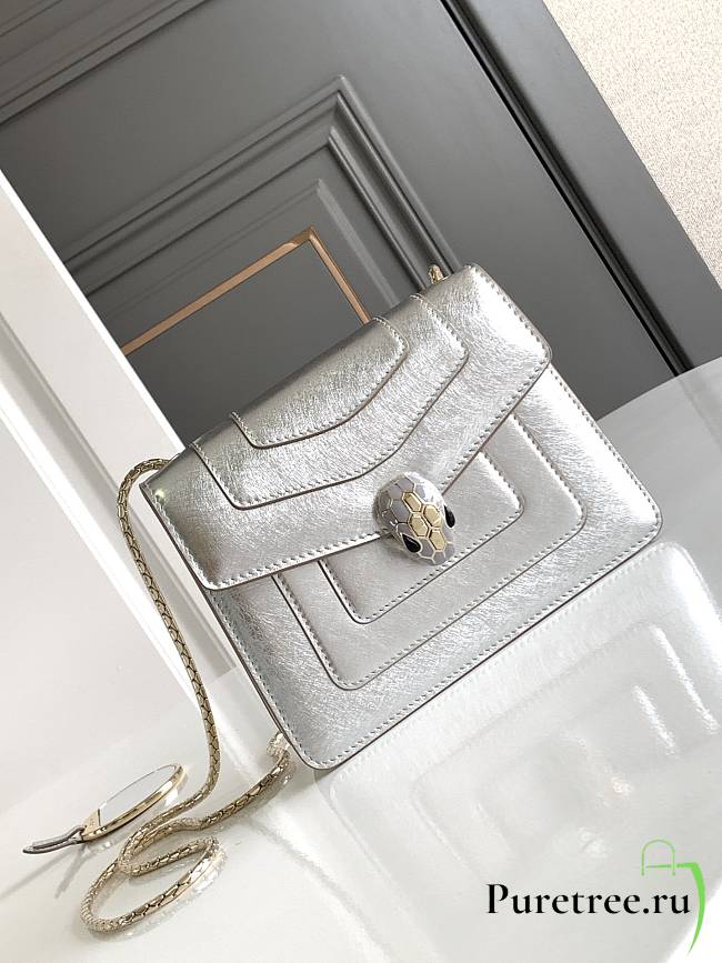 BVLGARI | Serpenti Forever Bolso Bandolera In Silver - 1