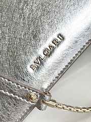 BVLGARI | Serpenti Forever small top handle bag in silver - 3