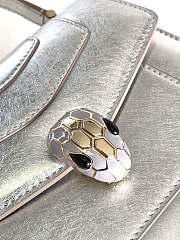 BVLGARI | Serpenti Forever small top handle bag in silver - 2