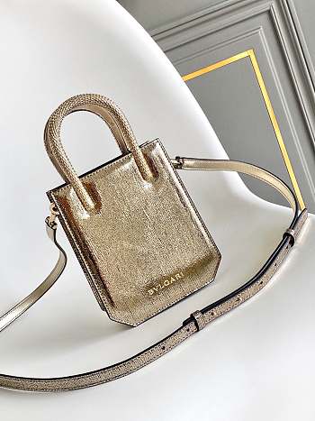 BVLGARI | Serpentine mini tote bag in golden pony