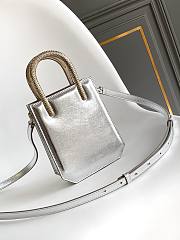BVLGARI | Serpentine mini tote bag in silver - 1