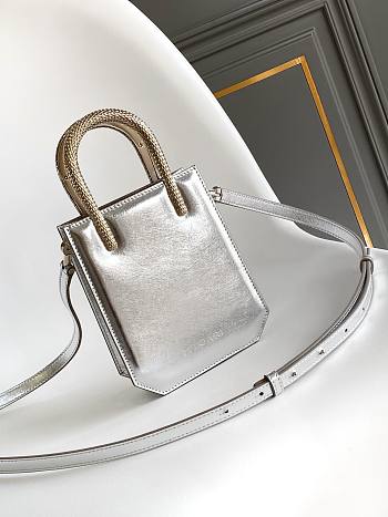 BVLGARI | Serpentine mini tote bag in silver