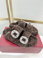 Roger Vivier classic double-diamond-buckle wool slippers 01 - 6