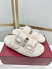 Roger Vivier classic double-diamond-buckle wool slippers 02 - 6