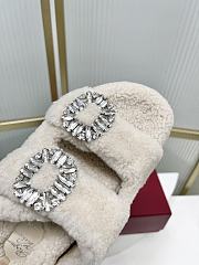 Roger Vivier classic double-diamond-buckle wool slippers 02 - 5
