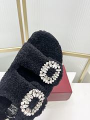 Roger Vivier classic double-diamond-buckle wool slippers 03 - 6