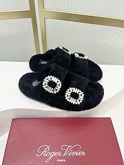 Roger Vivier classic double-diamond-buckle wool slippers 03 - 3