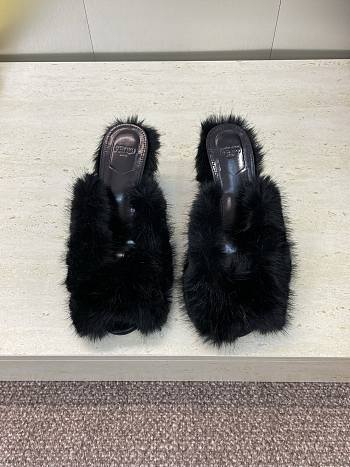FENDI | Open-Toe Lounge Slippers Black