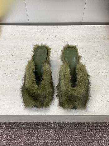 FENDI | Open-Toe Lounge Slippers Green
