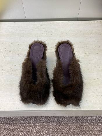 FENDI | Open-Toe Lounge Slippers Brown