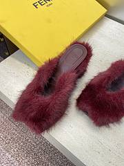 FENDI | Open-Toe Lounge Slippers Dark Pink - 5