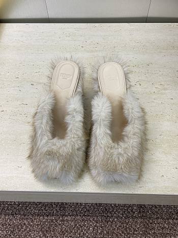 FENDI | Open-Toe Lounge Slippers White